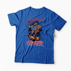 Tricou Original Hipster - Bărbați-Albastru Regal